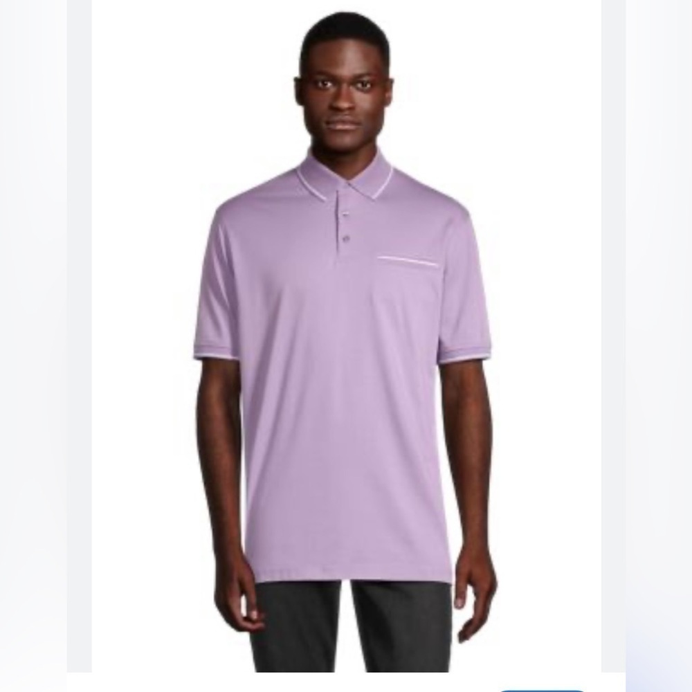 Banana Republic Men Purple Short Sleeve 1/4‎ Button Polo shirt XL